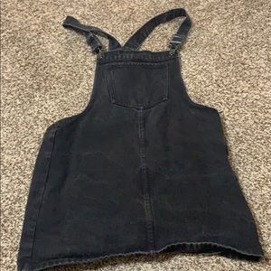 Black overall dress